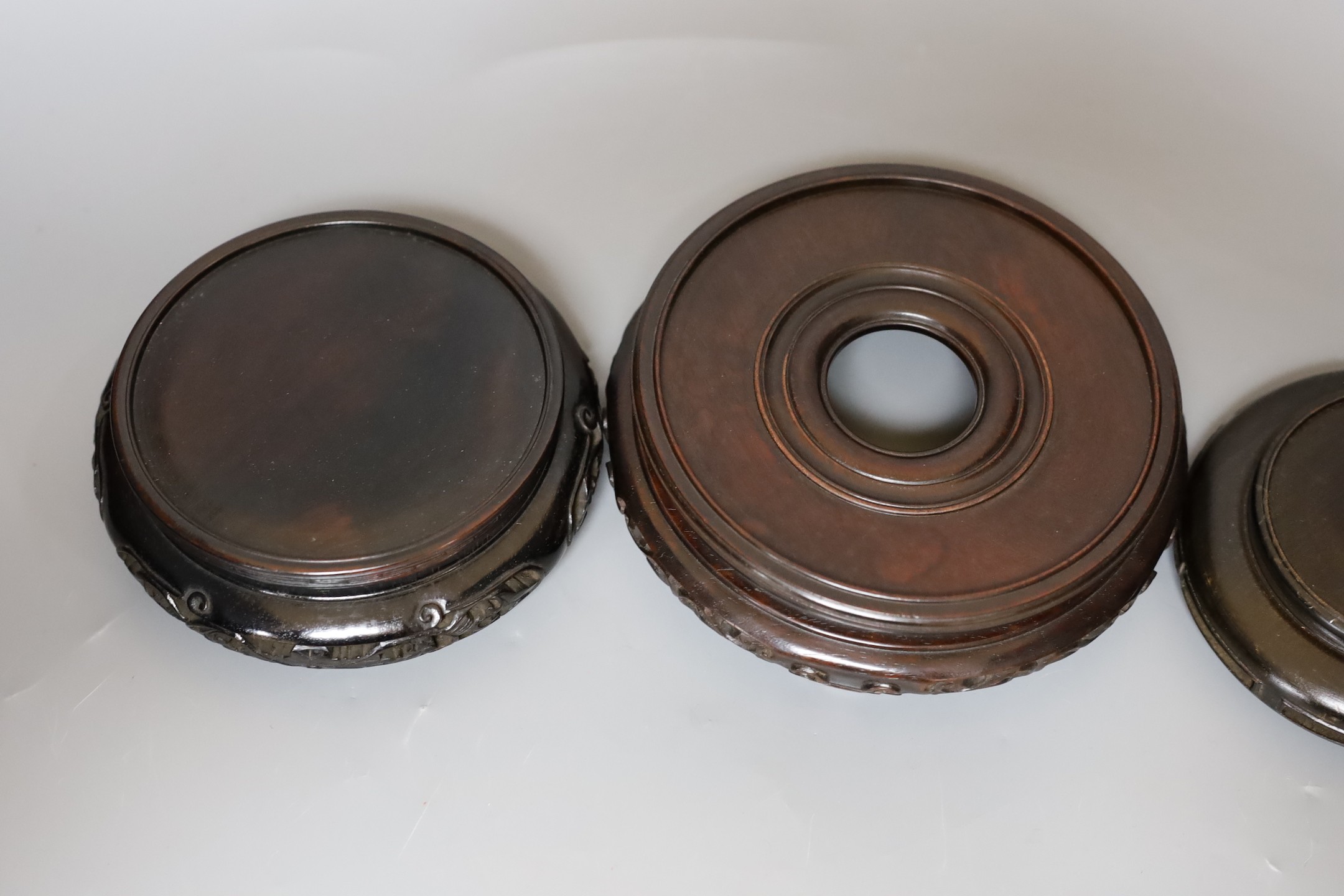 Three Chinese hardwood stands